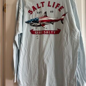 Salt Life Patriotic Shark Long Sleeve Tee